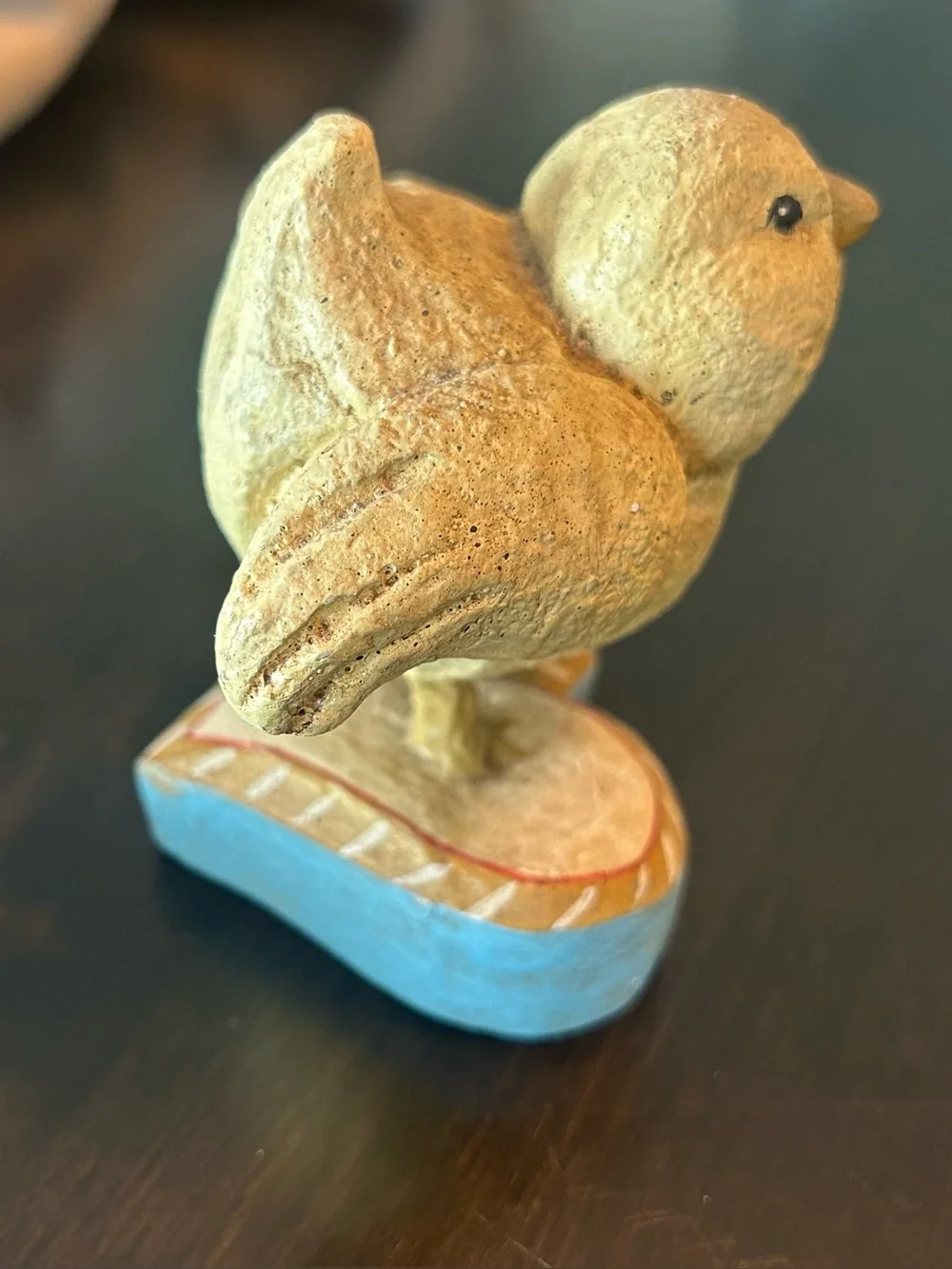Vintage 1994 House of Hatten Primitive Bird on Heart Figurine Folk Art